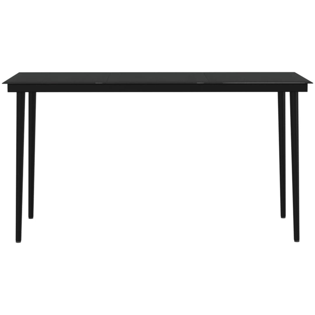 Matgrupp för trädgården med dynor 7 delar brun vidaXL 140 cm table length – bild 6