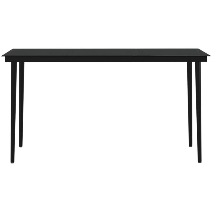 Matgrupp för trädgården med dynor 7 delar brun vidaXL 140 cm table length – bild 6