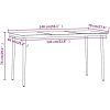 Matgrupp för trädgården med dynor 7 delar brun vidaXL 140 cm table length – miniatyr 8