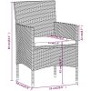 Matgrupp för trädgården med dynor 7 delar grå och svart vidaXL 200 cm table length – miniatyr 7