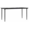 Matgrupp för trädgården med dynor 7 delar grå polyrotting glas vidaXL 160 x 80 x 74 cm – miniatyr 6
