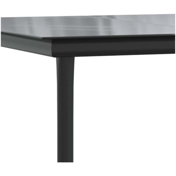 Matgrupp för trädgården med dynor 7 delar grå polyrotting glas vidaXL 160 x 80 x 74 cm – bild 9