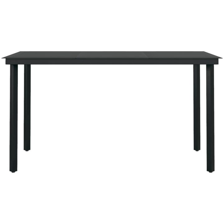 Matgrupp för trädgården med dynor 7 delar grå vidaXL 140 cm table length – bild 7