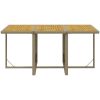 Matgrupp för trädgården med dynor 7 delar konstrotting beige vidaXL 163 cm bordslängd – miniatyr 8