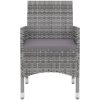 Matgrupp för trädgården med dynor 7 delar konstrotting och glas vidaXL 140 cm table length – miniatyr 4