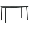 Matgrupp för trädgården med dynor 7 delar konstrotting och glas vidaXL 140 cm table length – miniatyr 5