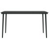 Matgrupp för trädgården med dynor 7 delar konstrotting och glas vidaXL 140 cm table length – miniatyr 6