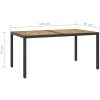Matgrupp för trädgården med dynor 7 delar konstrotting vidaXL 150 cm bordslängd – miniatyr 11