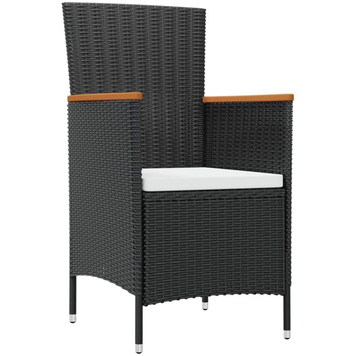 Matgrupp för trädgården med dynor 7 delar konstrotting vidaXL 150 cm bordslängd – bild 3