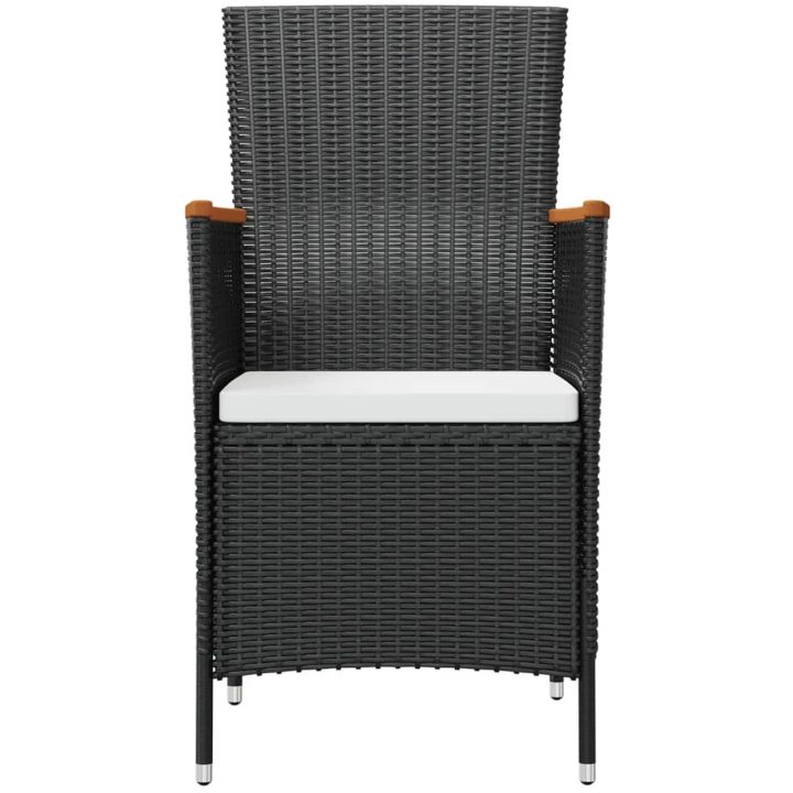 Matgrupp för trädgården med dynor 7 delar konstrotting vidaXL 150 cm bordslängd – bild 4