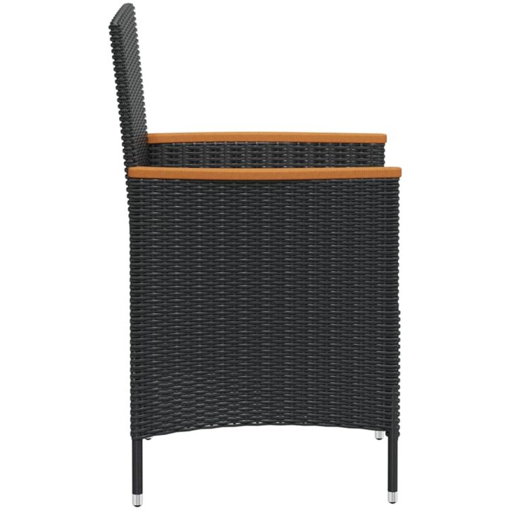 Matgrupp för trädgården med dynor 7 delar konstrotting vidaXL 150 cm bordslängd – bild 5