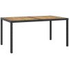 Matgrupp för trädgården med dynor 7 delar konstrotting vidaXL 150 cm bordslängd – miniatyr 6