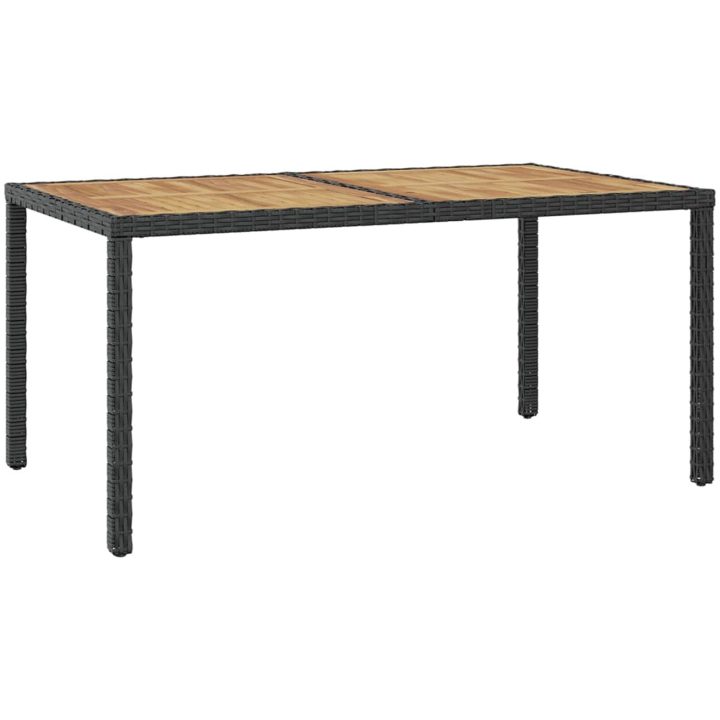 Matgrupp för trädgården med dynor 7 delar konstrotting vidaXL 150 cm bordslängd – bild 6