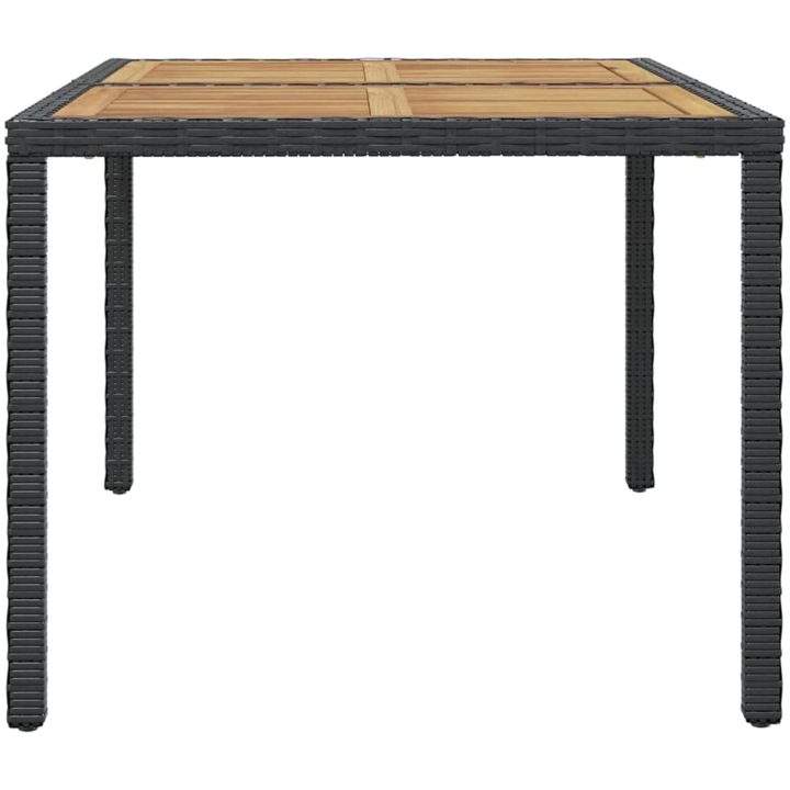 Matgrupp för trädgården med dynor 7 delar konstrotting vidaXL 150 cm bordslängd – bild 8