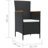 Matgrupp för trädgården med dynor 7 delar konstrotting vidaXL 150 cm bordslängd – miniatyr 10