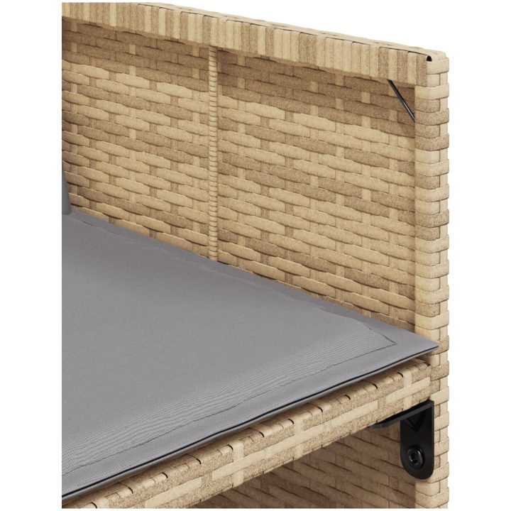 Matgrupp för trädgården med dynor 7 delar mixbeige konstrotting vidaXL – bild 8