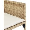 Matgrupp för trädgården med dynor 9 delar beige konstrotting vidaXL – miniatyr 9