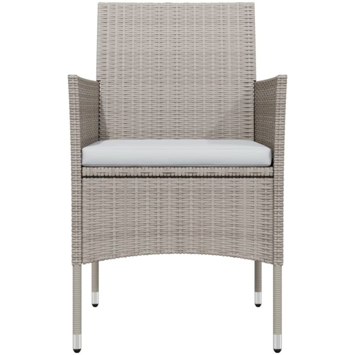 Matgrupp för trädgården med dynor 9 delar beige och svart vidaXL 200 cm table length – bild 4