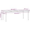 Matgrupp för trädgården med dynor 9 delar beige och svart vidaXL 200 cm table length – miniatyr 8