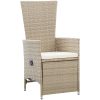 Matgrupp för trädgården med dynor 9 delar beige vidaXL – miniatyr 3