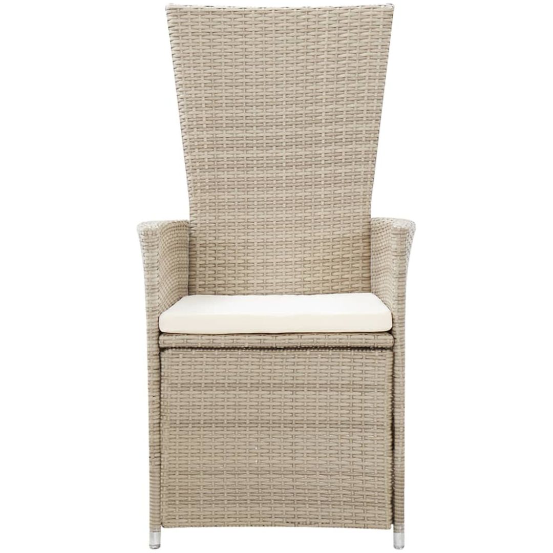 Matgrupp för trädgården med dynor 9 delar beige vidaXL – bild 4