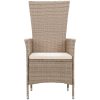 Matgrupp för trädgården med dynor 9 delar beige vidaXL – miniatyr 6