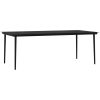 Matgrupp för trädgården med dynor 9 delar brun vidaXL 200 cm table length – miniatyr 5
