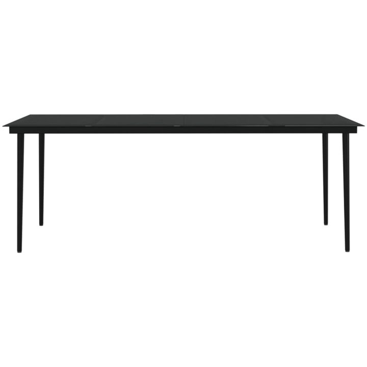 Matgrupp för trädgården med dynor 9 delar brun vidaXL 200 cm table length – bild 6