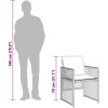 Matgrupp för trädgården med dynor 9 delar grå konstrotting vidaXL – miniatyr 12