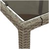 Matgrupp för trädgården med dynor 9 delar grå konstrotting&glas vidaXL 190 x 90 x 75 cm – miniatyr 6
