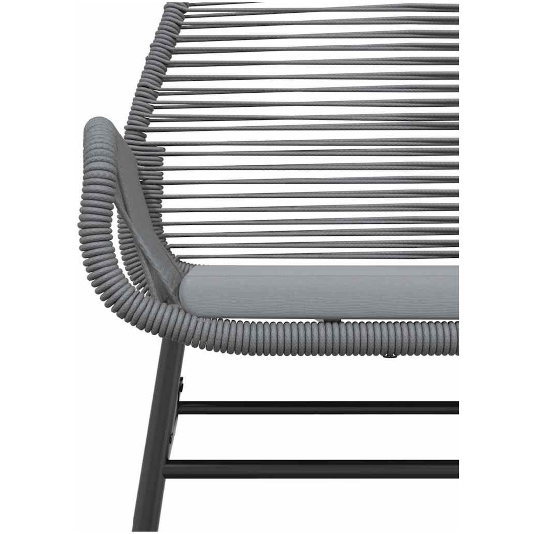 Matgrupp för trädgården med dynor 9 delar grå polyrotting glas vidaXL 200 x 100 x 74 cm – bild 8