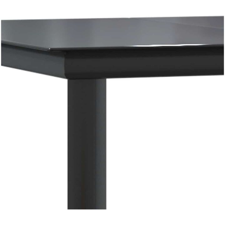 Matgrupp för trädgården med dynor 9 delar grå polyrotting glas vidaXL 200 x 100 x 74 cm – bild 9