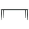 Matgrupp för trädgården med dynor 9 delar grå vidaXL 200 cm table length – miniatyr 7