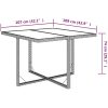Matgrupp för trädgården med dynor 9 delar konstrotting grå vidaXL 109 cm bordslängd – miniatyr 6