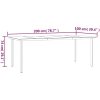 Matgrupp för trädgården med dynor 9 delar konstrotting & stål vidaXL 200 cm table length – miniatyr 11