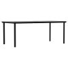 Matgrupp för trädgården med dynor 9 delar konstrotting & stål vidaXL 200 cm table length – miniatyr 6