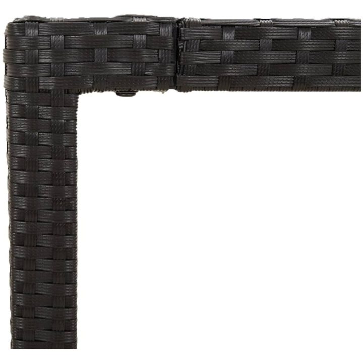Matgrupp för trädgården med dynor 9 delar svart konstrotting vidaXL 190 cm bordslängd – bild 10