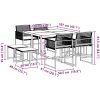 Matgrupp för trädgården med dynor 9 delar svart konstrottning vidaXL – miniatyr 11