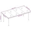 Matgrupp för trädgården med dynor 9 delar svart vidaXL 200 cm table length – miniatyr 6