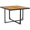 Matgrupp för trädgården med dynor 9delar konstrotting svart vidaXL 109 cm bordslängd – miniatyr 6