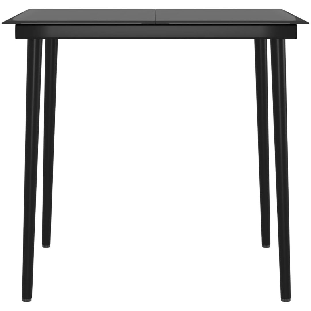 Matgrupp för trädgården med dynor grå och svart vidaXL 80 cm table length – bild 6