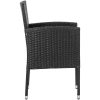 Matgrupp för trädgården svart 9 delar konstrotting & stål vidaXL 200 cm table length – miniatyr 6