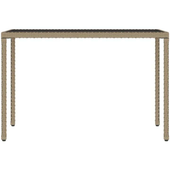 Matgrupp med dynor för trädgården 6 delar beige konstrotting vidaXL – bild 7
