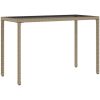 Matgrupp med dynor för trädgården 6 delar beige konstrotting vidaXL – miniatyr 8