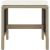 Matgrupp med dynor för trädgården 6 delar beige konstrotting vidaXL – miniatyr 9