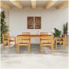 Matsalsbordset 9 pcs Naturlig vidaXL 200 x 100 x 74 cm – miniatyr 4