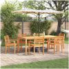 Matsalsbordset 9 pcs Naturlig vidaXL 200 x 100 x 74 cm – miniatyr 1