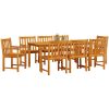 Matsalsbordset 9 pcs Naturligt trä vidaXL 180 x 90 x 75 cm – miniatyr 3
