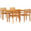 Matsalsset 5 pcs Naturlig Brun vidaXL 150 x 90 x 74 cm – miniatyr 2