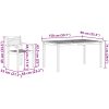 Matsalsset 5 pcs Naturlig Brun vidaXL 150 x 90 x 74 cm – miniatyr 9